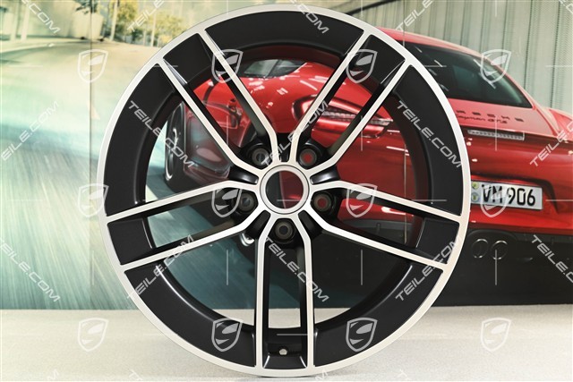 20"+21" Carrera Exclusive Design Felgensatz, Felgen 8,5J x 20 ET50 + 11,5J x 21 ET79, schwarz seidenmatt