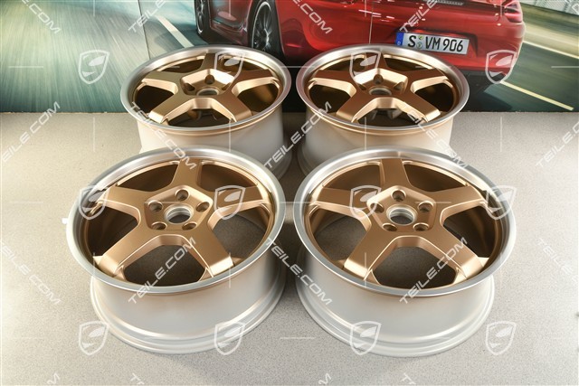 20" Komplet felg "25 Jahre Boxster", 8,5J x 20 ET57 + 10,5J x 20 ET47, neodyme