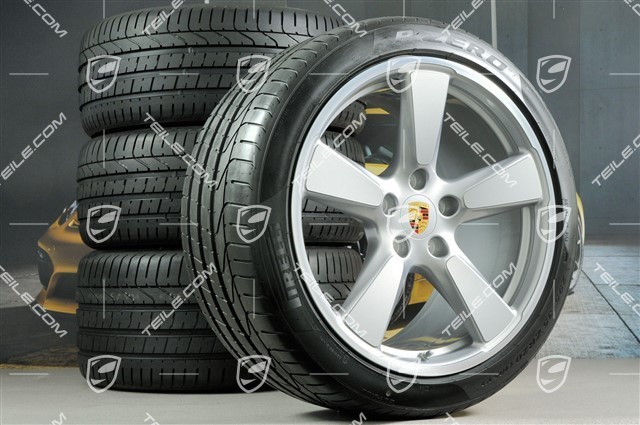 20" Sport Classic summer wheels set,GT-Silber metalic,  rims 9,5J x 20 ET65 + 11,5 x 20 ET63 + NEW Michelin summer tyres 255/40 ZR20 + 295/35 ZR20, without TPM