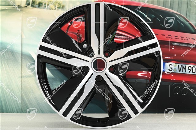 22-inch wheel rim Macan Exclusive Design, 9J x 22 ET29, black high gloss, right