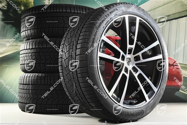 22-inch winter wheel set Sport Design, wheel rims 10J x 22 ET48 +11,5J x 22 ET61 + Continental winter tyres 285/40 R22 + 315/35 R22, black high gloss