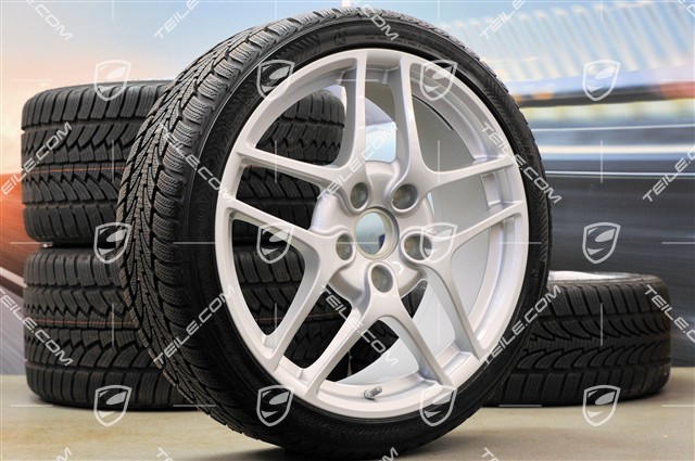 19" Komplet kół zimowych Carrera S II, felgi 8J x 19 ET57 + 11J x 19 ET 51 + NOWE opony zimowe 235/35 R19 + 295/30 R19, czujniki RDK 433MHz