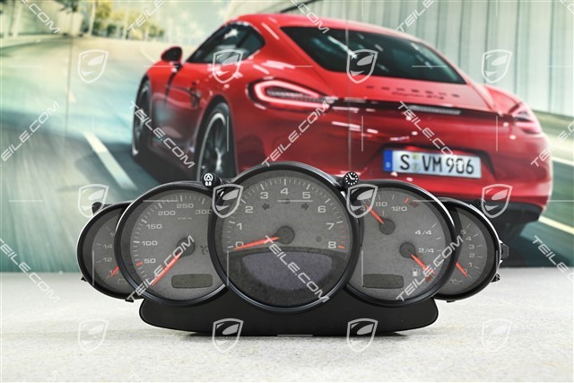 Instrument cluster / Speedometer, 6-speed manual transmission, Rally black