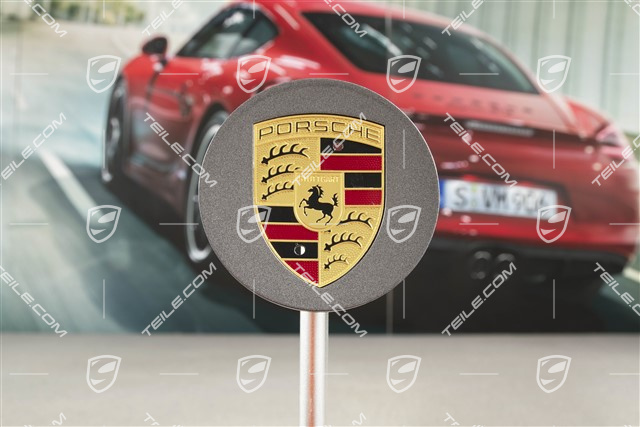 Hub cap, concave, crest coloured, titanium dark OC6