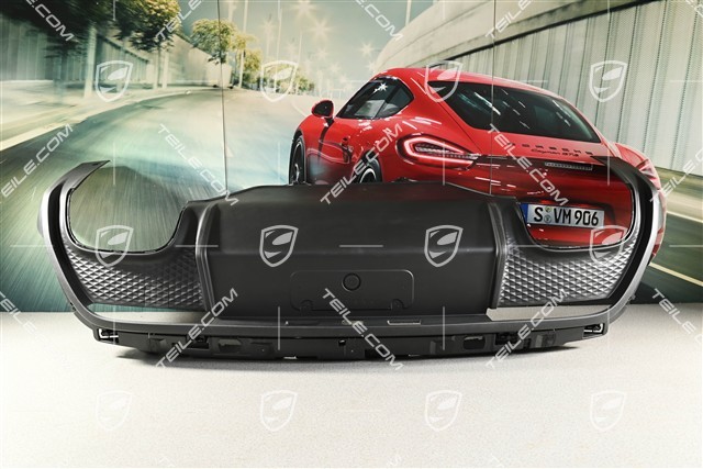 Rear bumper, lower lining, Matt Black