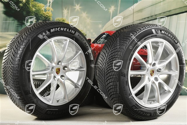 20-inch Cayenne COUPE Design winter wheel set, rims 9J x 20 ET50 + 10,5J x 20 ET55 + Michelin winter tyres 255/55 R20 + 295/45 R20, with TPMS