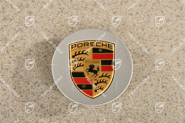 Raddeckel, großes farbiges Porschewappen
