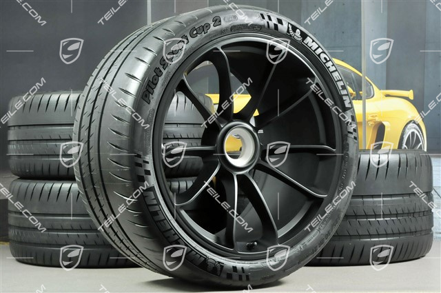 20+21" GT3 RS wheel set, rims: front 9,5J x 20 ET50 + rear 12,5J x 21 ET48 + Michelin Pilot Sport Cup 2 summer tyres: 265/35 R20 + 325/30 R21, black