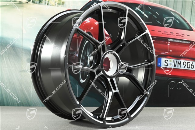 20" GT3 Felge, 9,5J x 20 ET46, schwarz seidenmatt