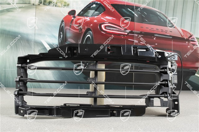 Radiator grille shutter / cooling air controls flap,ventilation grille, black matte, R