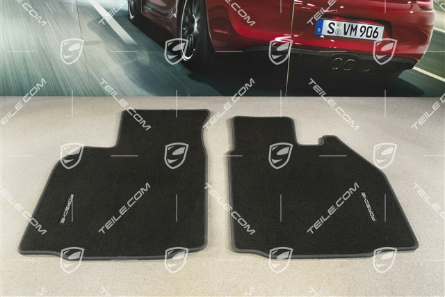 Fußmatten-Set, 2-teilig, schwarz, RL