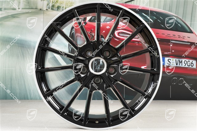 20" Felge Panamera Sport, 11,5J x 20 ET63, Felgenstern in Schwarz Hochglanz