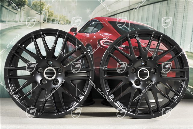 20" Felgensatz RS Spyder / GTS, 9,5J x 20 ET47, Schwarz Seidenmatt