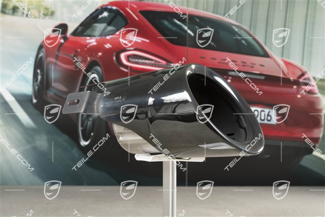 Końcówka sportowego układu wydechowego, zewnętrzna, czarna, L