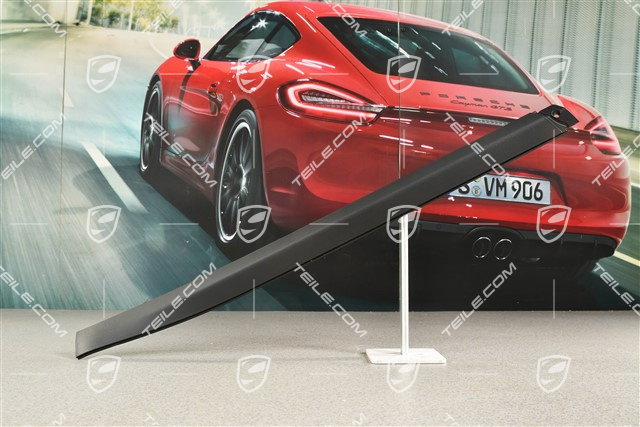 Listwa progowa, tylna, czarna satyna, R