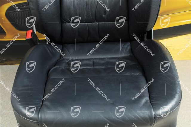 Sitz, manual einstellbar, Leder, Metropolblau, Raffleder, beschädigt, L