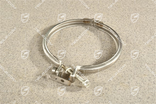 Exhaust catalityc converter tensioning / restraining strap / clamp