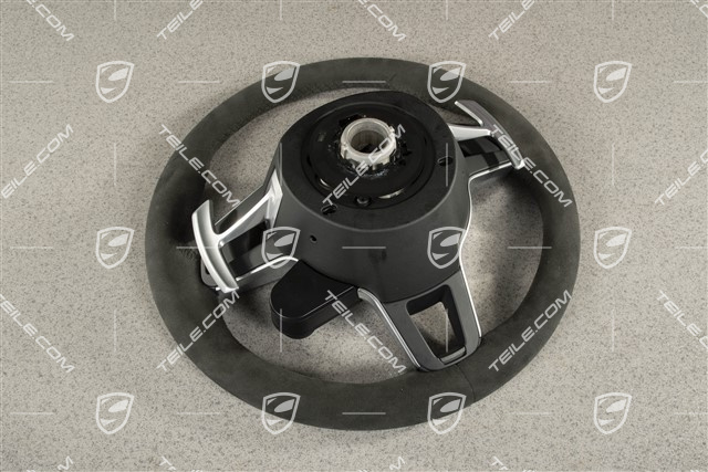 Kierownica multifunkcyjna, Trójramienna, podgrzewana, Alcantara czarna / Sport Chrono Pakiet Plus