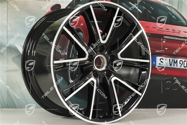 21" Felge Panamera Exclusiv, 11,5J x 21 ET69, Tiefschwarz Metallik