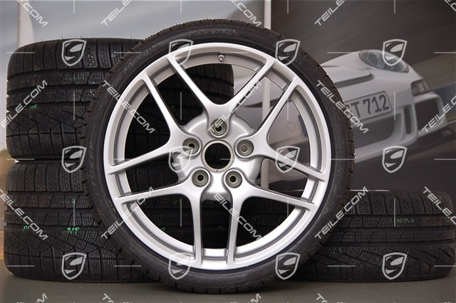 19-inch Carrera S II winter wheels, wheels: 8J x 19 ET57 + 11J x 19 ET 67, tyres: 235/35 R19 + 295/30 R19, TPMS 433 MHz