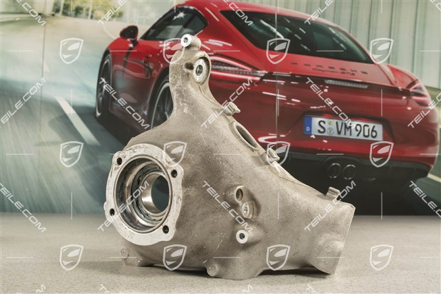 Front suspension steering knuckle / hub carrier, with rear axle steering, L