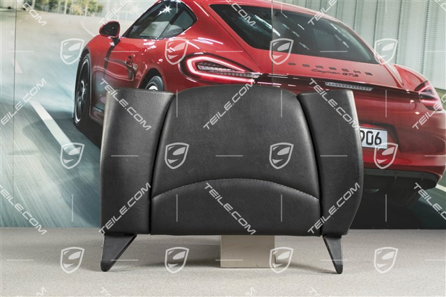 Back seat backrest, rear, leatherette, black, cabrio, L