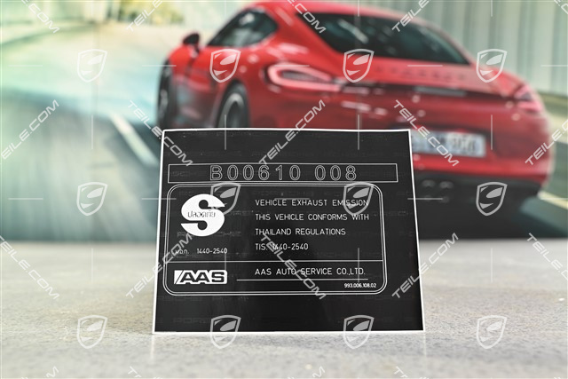 Sticker exhaust emissions Thailand