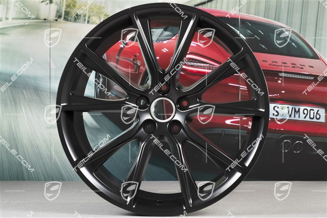 22-inch wheel rim set, BBS, 10J x 22 ET48 + 11,5J x 22 ET61, in blacksatin-mat