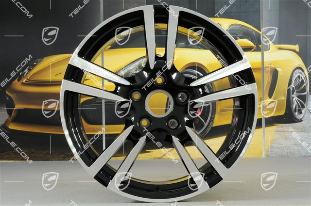 19" Felgensatz Turbo II, 8,5J x 19 ET56 + 11J x 19 ET51, für Turbo / Turbo S / GTS, schwarz hochglanz