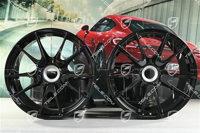 19" GT3RS II 4.0 / GT2RS Felgensatz, schwarz, vorne 9J x 19 ET47 + hinten 12J x 19 ET48