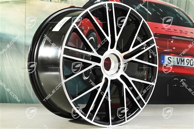 21" Felga Panamera Turbo S, 10,5J x 21 ET71, czarny wysoki połysk