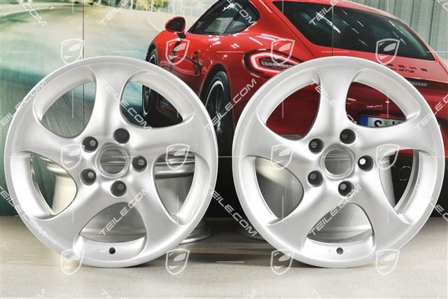 18-inch Turbo Look II wheel set, 8J x 18 ET50 + 10J x 18 ET65