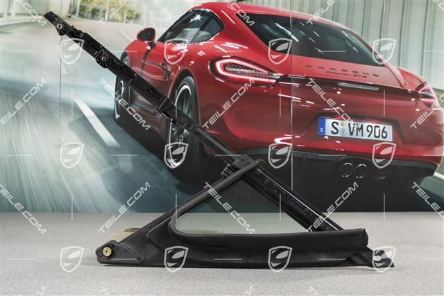 Szyba boczna drzwi przednich, trójkąt, Zielona szyba atermiczna, L