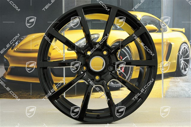 20" Carrera Classic (II), komplet felg 8,5 J x 20 ET49 + 11,5 J x 20 ET76, czarne - wysoki połysk