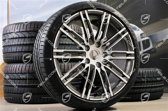 20-inch Turbo III summer wheel set, rims 8,5J x 20 ET51 + 11J x 20 ET70 + NEW Pirelli summer tyres 245/35 ZR20 + 295/30 ZR20, without TPM