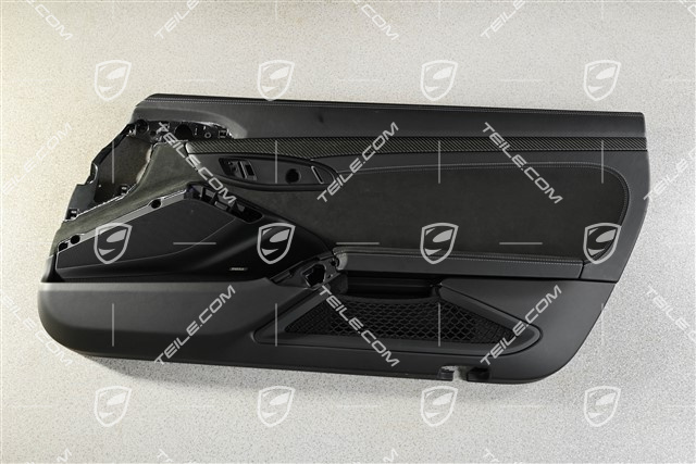 Spyder, Türverkleidung mit Zierleiste Carbon, Leder Schwarz, Bose, R