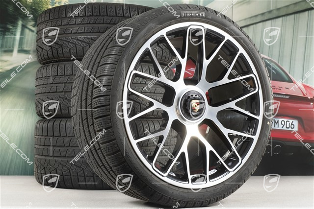 20" Turbo S central locking winter wheel set for Turbo S, wheels 8,5J x 20 ET51 + 11J x 20 ET59 + Pirelli Sottozero II winter wheels 245/35 R20+295/30 R20, TPMS
