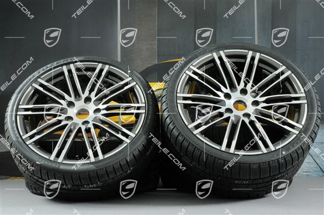 20" Komplet kół zimowych Turbo III, 8,5J x 20 ET51 + 11J x 20 ET70 + NOWE opony zimowe Pirelli 245/35 ZR20 + 295/30 ZR20, bez czujników ciśnienia RDK