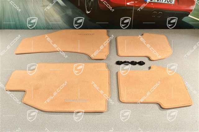 Dywaniki, BOSE Sound System, komplet 4-częściowy, do Cabrio/Targa, piaskowy beż