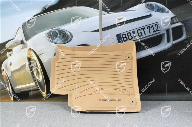 Dywaniki gumowe, komplet 4-częściowy, beżowe Luxor beige