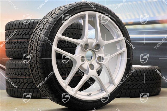 19" Komplet kół zimowych Carrera S II, felgi 8J x 19 ET57 + 11J x 19 ET 51 + NOWE opony zimowe 235/35 R19 + 295/30 R19, czujniki RDK 433MHz