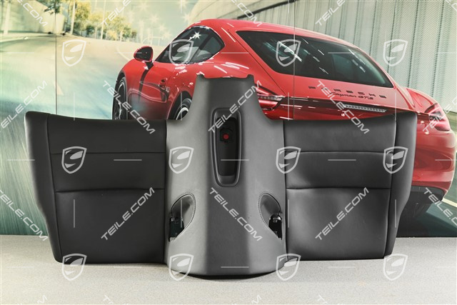 Coupe / Cabrio / Targa, Back seat lower / cushion, leather, black, (damaged)