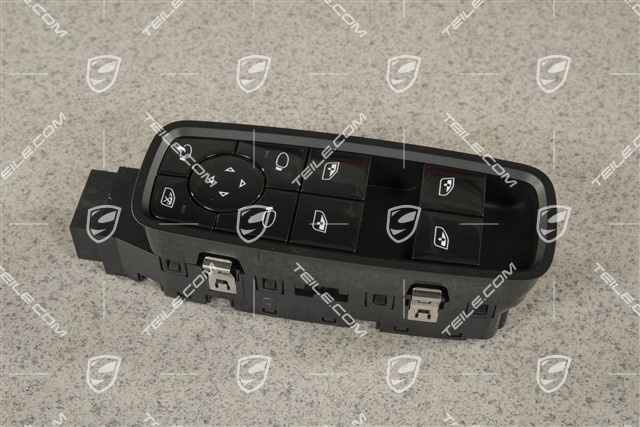 Przycisk elektrycznie sterowanych szyb, Strona kierowcy, Czarny mat