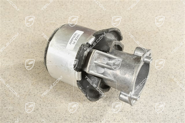 Bonded rubber mounting for rear suspension subframe, rear