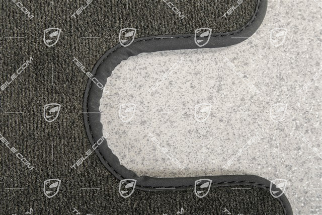 Velours Matte für Kofferraum, schwarz