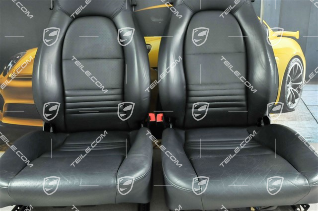 Sitze, el einstellbar, heizung, Leder, Metropolblau, Satz (L+R)