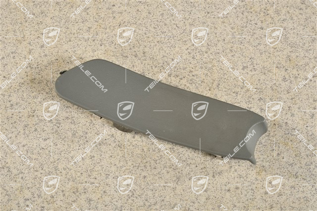 Cover, parking-brake lever, Leather, Stone Grey