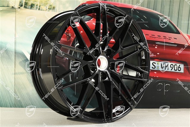 22-inch Macan RS Spyder Design wheel rim, 9J x 22 ET29, black high gloss