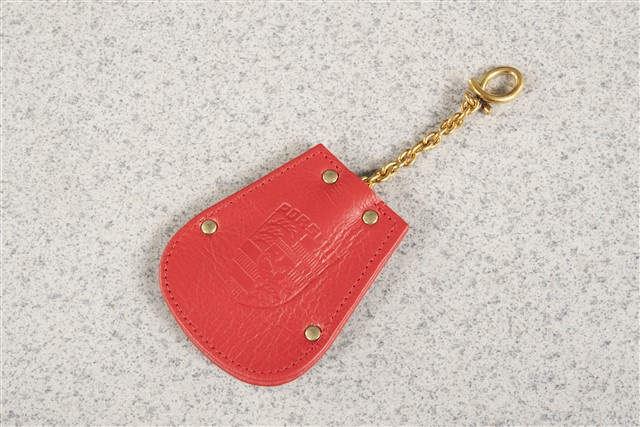Schlüssel Etui, Logo REUTTER + Porsche Wappen, Leder