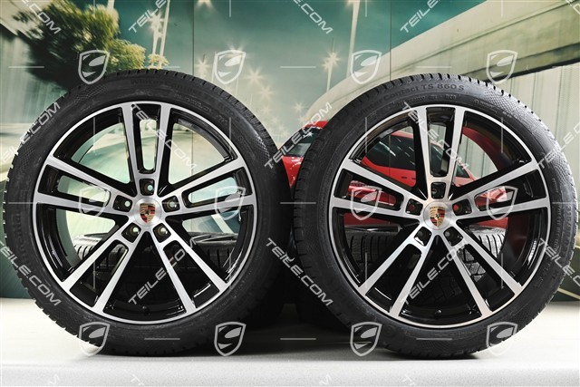 22-inch winter wheel set Sport Design, wheel rims 10J x 22 ET48 +11,5J x 22 ET61 + Continental winter tyres 285/40 R22 + 315/35 R22, black high gloss